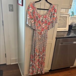 Easel Floral Maxi Dress - mixed colors.